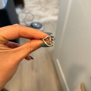 Tiffany open heart sterling silver ring